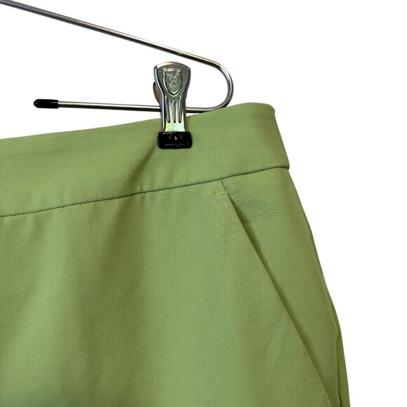 Worthington Women's Slim Ankle Pants Size 18 Green Cotton Blend - Picture 2 of 7